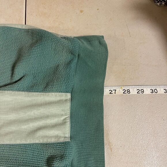 Vintage Haband Casual Joe Short Sleeve Bottom Banded Green Collared Shirt Large - Picture 7 of 8